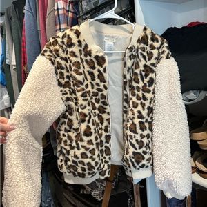 Leopard Sherpa jacket